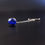 Thumbnail: Retro Modernist 1989 9ct Gold And Blue Lapis Lazuli Tie Pin Tack