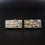 Thumbnail: Modernist German 835 Silver Rectangle Tree Bark Cufflinks With French Import