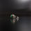 Thumbnail: 20th Century Round Malachite 925 Sterling Silver Bridal Ring