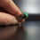 Thumbnail: 20th Century Round Malachite 925 Sterling Silver Bridal Ring