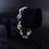 Thumbnail: Modernist Sterling Silver Mystic Topaz  Hermann Siersbol Danish Link Bracelet