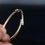 Thumbnail: Trilogy Diamonds 9ct Gold Bangle Bracelet Dia Diamond Retro Vintage Style