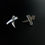 Thumbnail: London Cross Sword Sterling Silver Earrings /Brooch Set Avant Garde / 1993