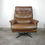 Thumbnail: Arne Norell Brown Leather Chrome High Back Swivel Armchair Vatne Mobler 1970's