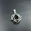 Thumbnail: Antique Art Nouveau Swedish Onyx  Sterling Silver Pendant 1903