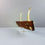 Thumbnail: IHQ Aubock Style Danish Modernist Rosewood Brass On Aluminium Coat Hooks Rack