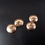 Thumbnail: Art Deco 9ct Rose Gold Double Sided Mother Of Pearl Black Striped Cufflinks