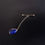 Thumbnail: Retro Modernist 1989 9ct Gold And Blue Lapis Lazuli Tie Pin Tack