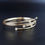 Thumbnail: Modernist Style 9ct Gold Zirconia 3 Rod Bracelet