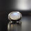Thumbnail: Scandinavian Modernist Style 925 Silver Ring With Opal White Crystal
