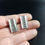 Thumbnail: Modernist Brushed 835 Silver Rectangle Unisex Cufflinks German Danish CH