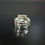 Thumbnail: 20th Century Brutalist 925 Silver / Gold Ring With Moonstone