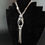 Thumbnail: Vintage Art Deco Turkish Sterling Silver 900 Niellos Onxy Opsidian Long Necklace