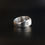 Thumbnail: Modernist 20th Century Sterling Silver Bark Effect Topaz Zircon Unisex Ring