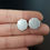 Thumbnail: Art Deco Double Sided Hexagon White Strip Sterling Silver Cufflink