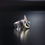 Thumbnail: 20th Century Artcraft /  Art Nouveau 925 Silver / Gold Ring With Turquoise