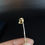 Thumbnail: Edwardian Art Deco 15ct Gold Target Seed Pearls Diamond Tie Pin In antique Case