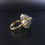 Thumbnail: Mid Century Vintage 14K 14ct Fine Sapphire Fancy Cocktail Ring High Setting