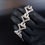 Thumbnail: Modernist 1970's Zolotas Greek 925 Sterling Silver Shark Teeth Link Bracelet