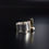 Thumbnail: 20th Century Brutalist 925 Silver / Gold Ring with Pearl & Black Crystal
