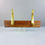 Thumbnail: IHQ Aubock Style Danish Modernist Rosewood Brass On Aluminium Coat Hooks Rack