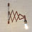 Thumbnail: 1950's Danish Scissor Teak Wall Lamp Rewired Retro
