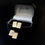 Thumbnail: 1960's 9ct Gold On 925 Silver Modernist Minimalist Cuff Links With Michael Platt