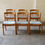 Thumbnail: Scandinavian Danish Style Set of 6 (2 carver ) Blue Faux Suede Dining chairs