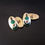 Thumbnail: Vintage Gold Plated Sterling Silver Enamelled Wine Bottle Double Sided Cufflinks