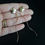 Thumbnail: Minimalist 9ct Yellow White Gold Daisy Dangle Pull Through Earrings 375
