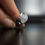 Thumbnail: Scandinavian Modernist Style 925 Silver Ring With Opal White Crystal