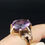 Thumbnail: Art Nouveau Art Crafts Gold Amethyst Ring 14CT 9CT Rose Gold Dress Ring