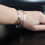 Thumbnail: 21st Century Unisex Modernist Style Large Pipe 925 Sterling Silver Cuff Bracelet