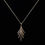 Thumbnail: 1980 Sheffield 9ct Gold Sapphire Articulated Wishbone / Tree Pendant Necklace