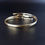Thumbnail: Modernist Style 9ct Gold Zirconia 3 Rod Bracelet