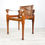 Thumbnail: Vintage Saddle Leather Hardwood Brass Detailed Campaign Safari Chair Armchair Wi