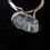 Thumbnail: Modernist Light Blue / Grey Rock Crystal Sterling Scandinavian Style Necklace