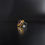 Thumbnail: 20th Century Round Baltic Amber 4 Color 925 Sterling Silver Mother Ring
