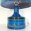Thumbnail: Vintage Bitossi Rimini Blue Tulip Pottery Table Lamp Aldo Londi Italy 1960's