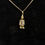 Thumbnail: SOLD 9ct Gold Garnet Diamond Articulated Clown Pendant Necklace 23" Chain