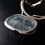 Thumbnail: Modernist Light Blue / Grey Rock Crystal Sterling Scandinavian Style Necklace