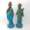 Thumbnail: Ugo Zaccagnini Blue Brown Finely Made Pair of Immortal Statues Female / Male