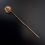 Thumbnail: A Victorian Antique 15 CT Yellow Gold Brilliant Cut Garnet Tie Pin Flower