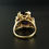 Thumbnail: Vintage Cropp & Farr London Modernist 9ct Gold Alexandrite Ring , Tree Bark
