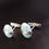 Thumbnail: Art Deco Vintage Style Blue Oval Howlite Sterling Silver Cufflinks