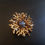 Thumbnail: Mid Century Modern Modernist 18ct Gold Diamond Sapphire Coral Brooch Handmade