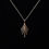 Thumbnail: 1980 Sheffield 9ct Gold Sapphire Articulated Wishbone / Tree Pendant Necklace