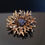 Thumbnail: Mid Century Modern Modernist 18ct Gold Diamond Sapphire Coral Brooch Handmade