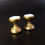 Thumbnail: Art Deco Gold Colour Mother of Pearl Double Sided Expanding Retracting Cufflinks