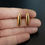 Thumbnail: ART Deco Gold Filled Geometric Round Cufflink